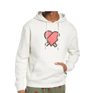 Ice Cream Men’s heart graphic cotton hoodie, Large
